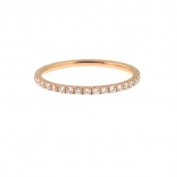 18Kt Rose Gold Round Diamond Eternity Band (0.42cts tw)