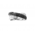18Kt White Gold Black & White Diamond Rolling Ring (2.46cts tw)