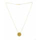 14KT Gold Round Disc Necklace