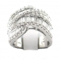 18Kt White Gold Fancy Baguette & Round Diamond Ring (2.40cts tw)