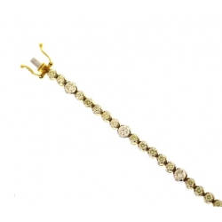 18Kt Two-tone Prong Set Diamond Bracelet (3.50cts tw)