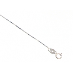14Kt White Gold Box Chain 050