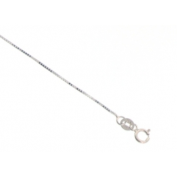 14Kt White Gold Box Chain 050