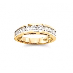 14Kt Yellow Gold Round Diamond Channel Set Wedding Band (1.00cts tw)