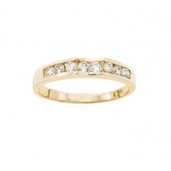 14Kt Yellow Gold Round Diamond Channel Set Wedding Band (0.50cts tw) 