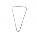 18Kt White Gold Diamond Bezel Set Tennis Necklace  (5.44cts tw)