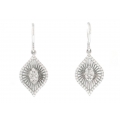 14Kt White Gold Open Cage Diamond Dangle Earrings (0.45cts tw)