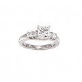 14Kt White Gold Princess Cut Diamond Engagement Ring (0.35cts tw)