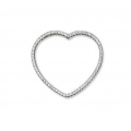14Kt White Gold Diamond Cut out Heart Pendant (0.50cts tw)