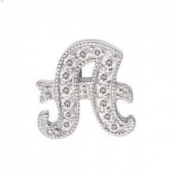 14Kt White Gold Diamond Initial "A" Pendant (0.05cts tw)