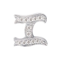 14Kt White Gold Diamond Initial "I" Pendant (0.05cts tw)