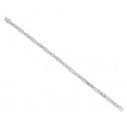 14Kt White Gold Channel & Bezel Set Diamond Bracelet (1.25cts tw)