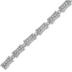 14Kt White Gold Rectangular Shape Diamond Bracelet (1.81cts tw)