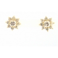 14Kt Yellow Gold Diamond Stud Earrings with Jackets (1.34cts tw)