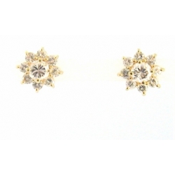 14Kt Yellow Gold Diamond Stud Earrings with Jackets (1.34cts tw)